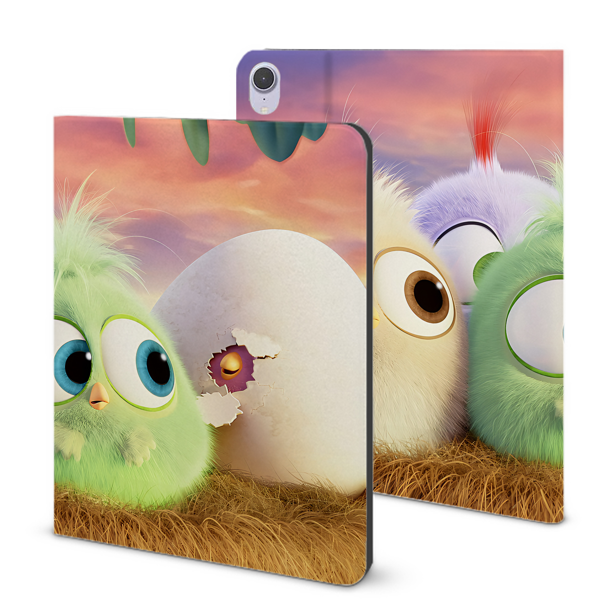 （画像用） Angry Birds アングリーバード IPad ケース ブック型 PUレザー TPU 耐衝撃 軽量 薄型 ペン収納なし 全面保護 IPad 各モデル対応